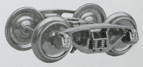 A.S.F.(R) Bettendorf 50-Ton Fully Sprung Metal Trucks -- 33 Smooth Back All Metal Non-Magnet, G, Kadee Quality Products 971