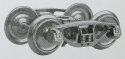 A.S.F.(R) Bettendorf 50-Ton Fully Sprung Metal Trucks -- 33 Smooth Back All Metal Non-Magnet, G, Kadee Quality Products 971