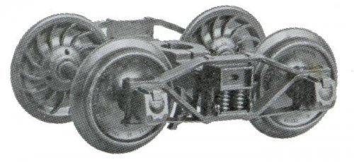 Arch Bar Fully Sprung Metal Trucks -- 33′ Ribbed-Back All-Metal Non-Magenetic Wheels - 1 Pai, G, Kadee Quality Products 972