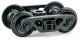 Barber(R) S-2 Roller Bearing Sprung Metal Trucks, 70 Ton -- 33 Smooth Back All Metal Non-Mag, G, Kadee Quality Products 973