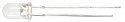 Standard Light Emiting Diodes (LEDs) 5mm Diameter -- White pkg(2), All Scales, Miniatronics Corp. 1250002