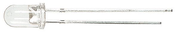 Standard Light Emiting Diodes (LEDs) 5mm Diameter -- White pkg(2), All Scales, Miniatronics Corp. 1250002