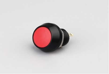 Illuminated Latching SPST Pushbutton Switches -- Red pkg(2) - Resistors, All Scales, Miniatronics Corp. 3312502