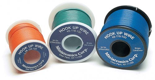 22 Gauge Stranded Single Conductor Wire - 100′ 30m -- Black, All Scales, Miniatronics Corp. 4812001