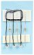 Old-Fashioned Lamp Shade w/Bulb -- Green & White pkg(3), HO, Miniatronics Corp. 7231503