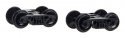 Barber Roller Bearing Trucks w/36′ Wheels -- 1 Pair, N, Micro Trains by Atlas 302080