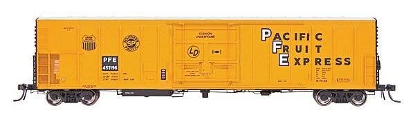 R-70-20 Mechanical Reefer w/Hydra-Cushion Underframe & Early Roof - Ready to R -- Pacific Fruit Express (orange, black, white, b