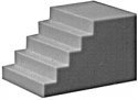 Concrete Staircase, HO, Pikestuff 1010
