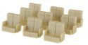 Passenger Car Seating -- Streamliner Individual Coach Seats pkg(36), HO, Palacecarco LLC 500136