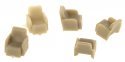 Passenger Car Seating -- Lounge Seats pkg(100), HO, Palacecarco LLC 5004100