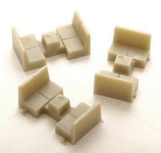 Passenger Car Seating -- Cafe Booths pkg(24), HO, Palacecarco LLC 500524