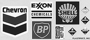 Oil Company Decal pkg(2), HO, Plastruct Inc 96052