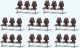 Modern Modular Seating -- 3-Seat Units pkg(8), HO, Preiser Kg 17215