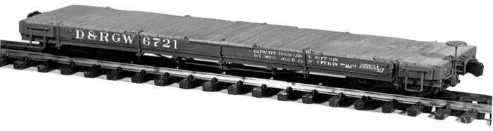 30′ Idler Flatcar - Kit -- Denver & Rio Grande Western, HOn3, Rail Line 131