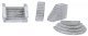 Steps Assortment -- 1 Half-Moon, 2 Concrete, 1 Ornate, N, The N Scale Architect 20003