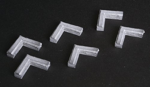 Roof Ductwork - Making A Scene(TM) -- Unpainted Metal Castings - 90-Degree Corners pkg(6), N, The N Scale Architect 20085