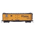 Santa Fe 40` Steel Ice Reefer - Ready to Run -- Santa Fe `El Capitan` RR-32 (Santa Fe Yellow, black roof, ends & side deta, N, I