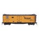 Santa Fe 40` Steel Ice Reefer - Ready to Run -- Santa Fe `The Scout` RR-27 Curved Line Map (ATSF Yellow, white lettering), N, In