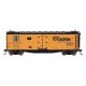 Santa Fe 40` Steel Ice Reefer - Ready to Run -- Santa Fe `El Capitan` w/Curved Line Map RR-27 (ATSF Yellow, black letterin, N, I