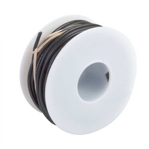 One-Conductor Hookup Wire - 18 Gauge - 55′ 16.8m -- Black, All Scales, Wire Works 118160550
