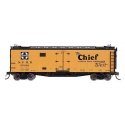 Santa Fe 40′ Steel Ice Reefer - Ready to Run -- Santa Fe The Chief West (Straight Line Map), N, Intermountain Railway Company 