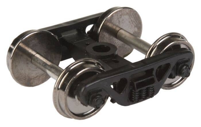 Rigid Plastic Trucks w/36′ RP-25 Metal Wheels & Axles -- 100-Ton Barber S-2 - 1 Pair, HO, WalthersProto 2002