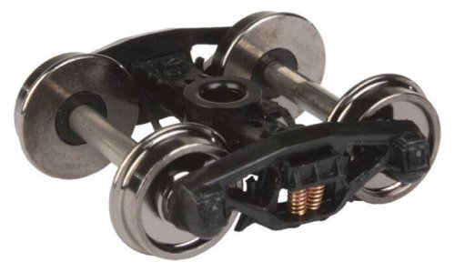 Sprung Plastic Trucks w/33′ Metal RP-25 Wheels & Axles -- Bettendorf - 1 Pair, HO, WalthersProto 2008