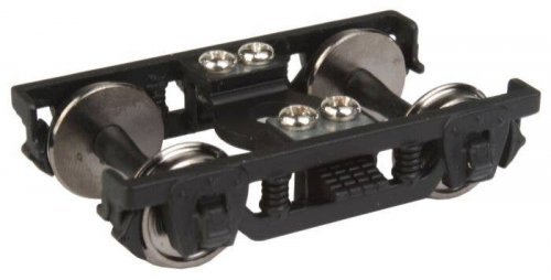 Pullman-Standard 8′ Wheelbase, Heavyweight 4-Wheel Metal Trucks w/RP-25 Whee -- Black - 1 Pair, HO, WalthersProto 2124