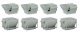 HVAC Units -- Kit - 4 Each of 2 Styles of Rooftop Air Conditioners, HO, Walthers Cornerstone 4077