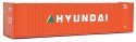 40′ Hi Cube Corrugated Container w/Flat Roof - Assembled -- Hyundai, HO, Walthers SceneMaster 8207