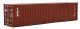 40′ Hi-Cube Corrugated-Side Container - Assembled -- TEX (brown, white), HO, Walthers SceneMaster 8266