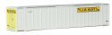 48′ Ribbed-Side Container - Assembled -- J.B. Hunt (white, yellow, black), HO, Walthers SceneMaster 8472