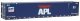 53′ Singamas Corrugated-Side Container - Ready to Run -- American President Lines (blue, whi, HO, Walthers SceneMaster 8511