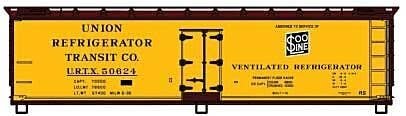 Early 40′ Wood Reefer - Kit -- Soo Line URTX 50624 (yellow, Boxcar Red, $oo Logo), HO, Accurail Inc 4910