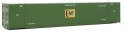53′ Singamas Corrugated-Side Container - Assembled -- EMP (green, blue, yellow), HO, Walthers SceneMaster 8530