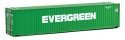 45′ CIMC Container - Assembled -- Evergreen (green, white), HO, Walthers SceneMaster 8554