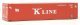 45′ CIMC Container - Assembled -- K-Line (red, white), HO, Walthers SceneMaster 8563