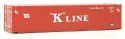 45′ CIMC Container - Assembled -- K-Line (red, white), HO, Walthers SceneMaster 8563