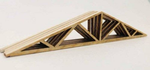 Roof Truss Truck Load -- 4 Pieces to Make 1 Load, HO, Herpa Models 5508