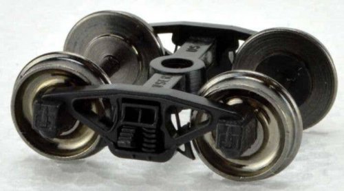 PRR Coil Semi-Elliptical Freight Trucks with Metal Wheels -- 1 Pair, HO, Bowser Manufacturing Co. 40194