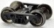 70 Ton Roadrailer Trucks with Metal Wheels -- 1 Pair, HO, Bowser Manufacturing Co. 40196