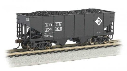 USRA 55-Ton Outside-Braced Hopper with Load - Ready to Run - Silver Series(R) -- Erie 159106, HO, Bachmann Industries 19516