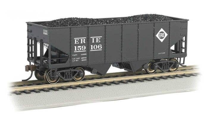 USRA 55-Ton Outside-Braced Hopper with Load - Ready to Run - Silver Series(R) -- Erie 159106, HO, Bachmann Industries 19516