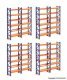 Pallet Rack/Shelving System - Kit -- pkg(4), HO, Kibri 38613