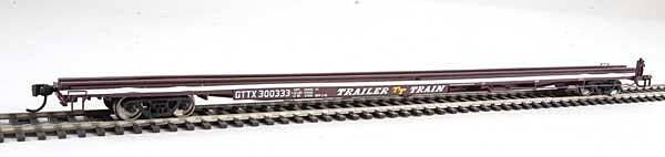 85′ General American G85 Flatcar - Ready to Run -- GTTX (Brown) 300333, HO, WalthersMainline 5516