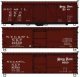 40′ Wood Boxcar 3-Pack - Kit -- Nickel Plate 97236, 10759, 27703 (3 Schemes, Boxcar Red), HO, Accurail Inc 8140