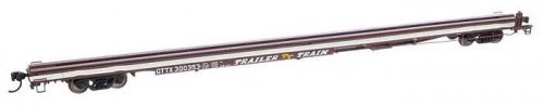 85′ General American G85 Flatcar - Ready to Run -- GTTX (Brown) 300353, HO, WalthersMainline 5552