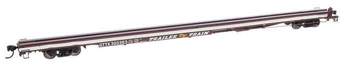 85′ General American G85 Flatcar - Ready to Run -- GTTX (Brown) 300353, HO, WalthersMainline 5552