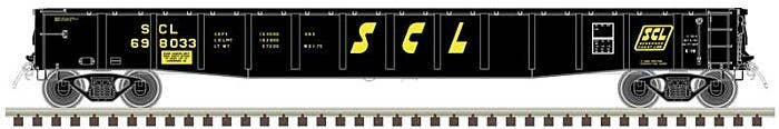 ACF 70-Ton 52′ Gondola - Ready to Run - Master(R) -- Seaboard Coast Line 698033 (blac, N, Atlas Model Railroad Co. 50006414