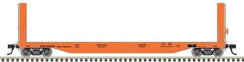 51`6` Bulkhead Flatcar - Ready to Run - Master(R) -- Canadian National 603422 (orang, HO, Atlas Model Railroad Co. 20007099